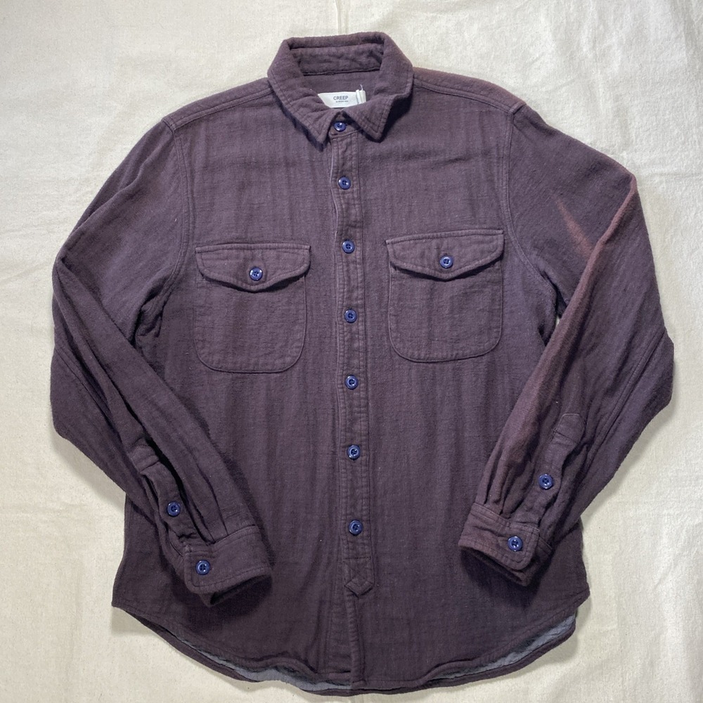 Creep By Hiroshi Awai Button Up Shirt Size Large A Brown